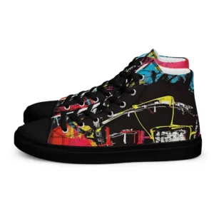 Men’s ‘Eccentric Mogul’ High Top Canvas Shoes - Image 2