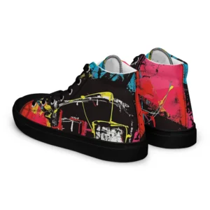 Men’s ‘Eccentric Mogul’ High Top Canvas Shoes - Image 4
