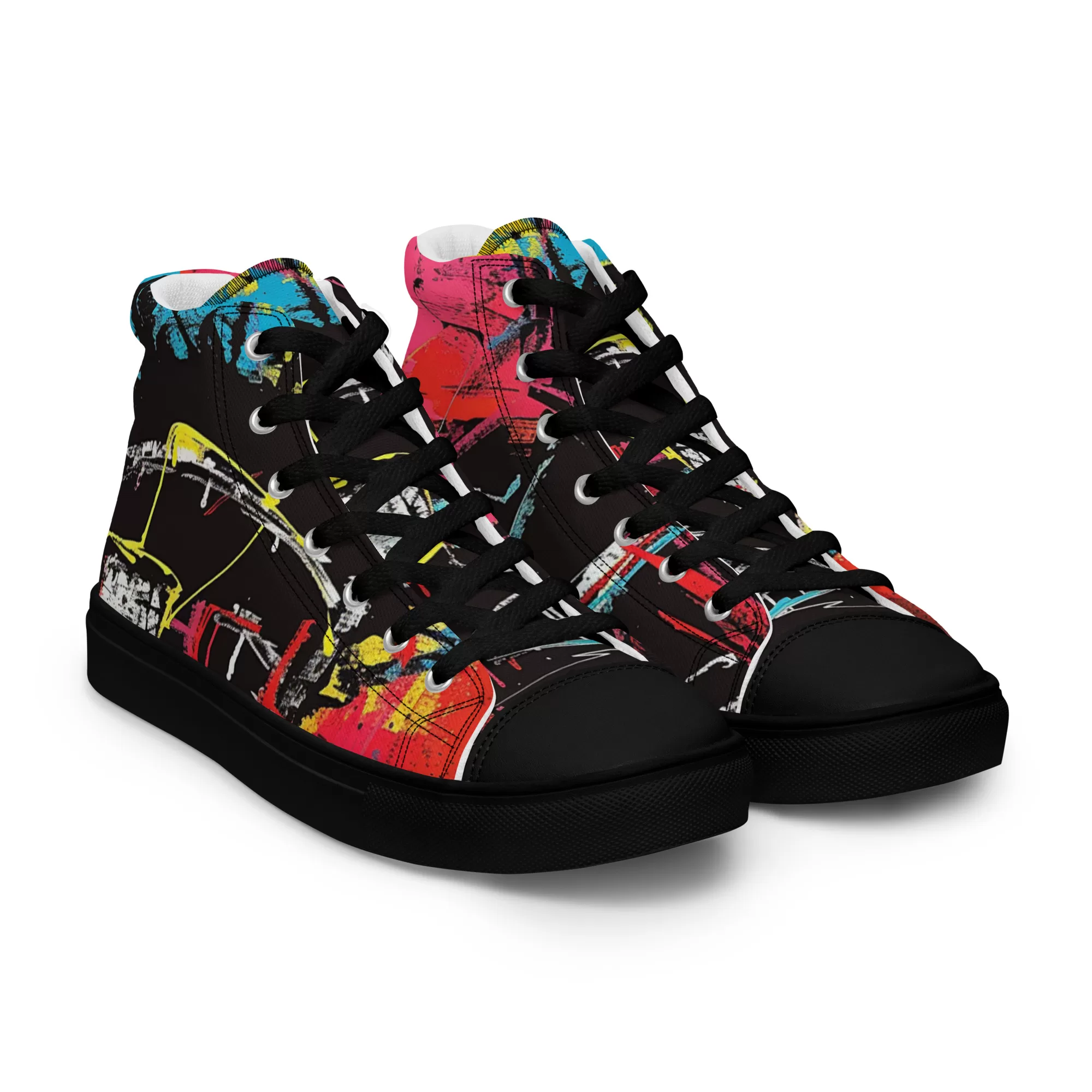 Men’s ‘Eccentric Mogul’ High Top Canvas Shoes - Image 9
