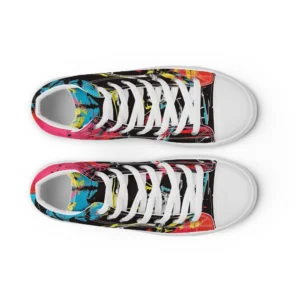 Men’s ‘Eccentric Mogul’ High Top Canvas Shoes - Image 15