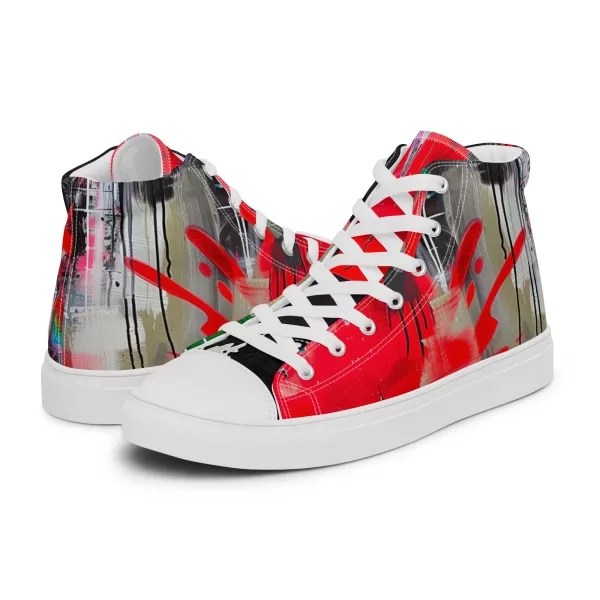 Men’s Eccentric Culture Hi-Top Canvas Shoes - Image 3