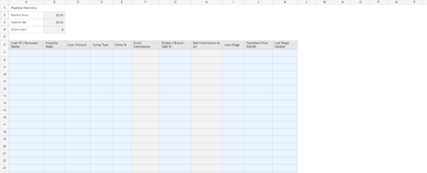 Primal Mogul Commission Tracker - Mortgage Loan Officer Edition