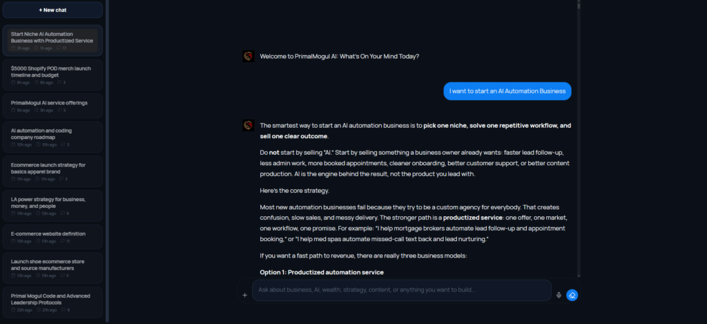 PrimalMogul AI Preview